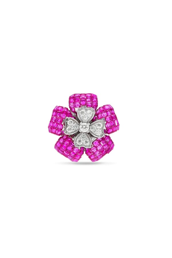 Ruby Blooming Euphoria Cocktail Ring — Miss Jo