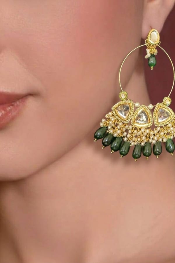 Avani Kundan Hoop Chaandbalis — Beauty Spot Jewellery