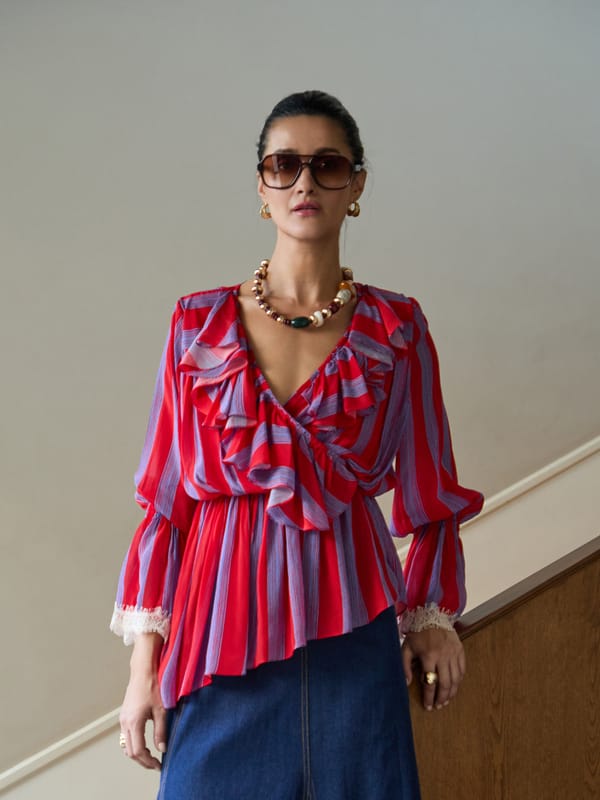Tomatina Ruffle Top — MADISON
