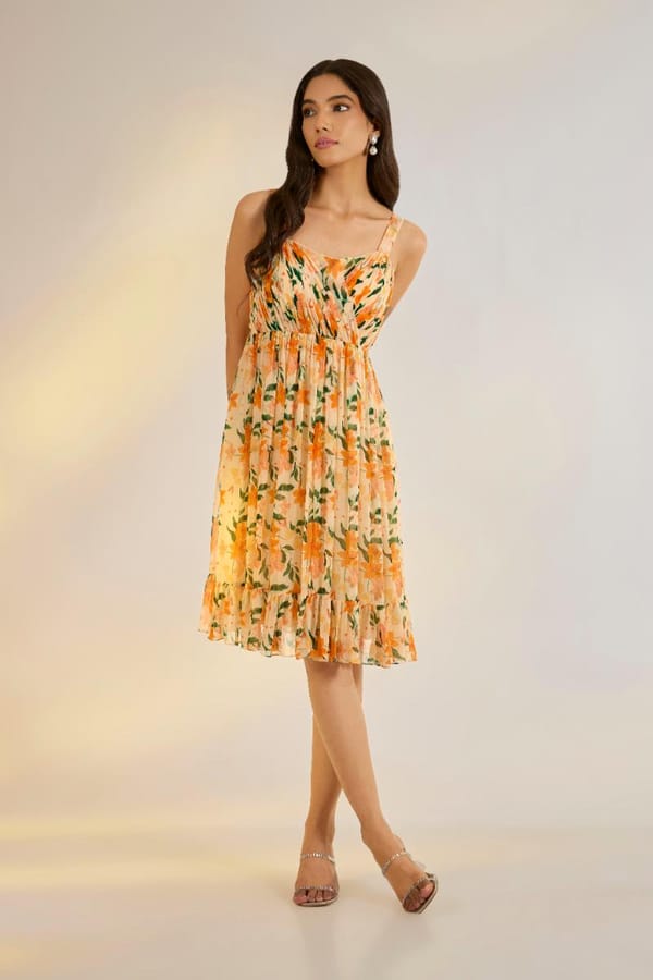 Georgette Drape Dress — EWOKE STUDIO