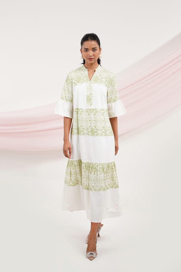 High Tea Dress- Green Lace — Chöjé