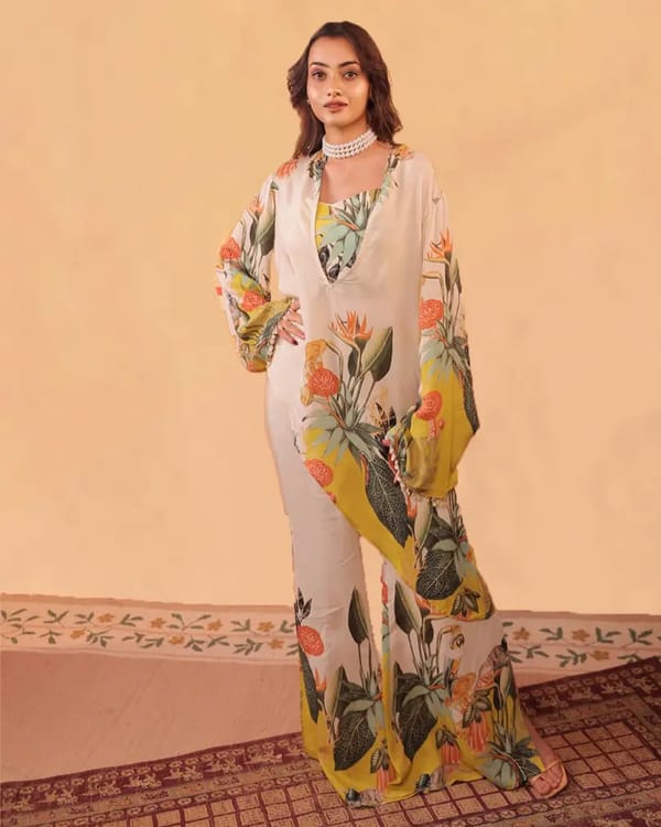 Kokum - Asymmetric Tunic Co-ord Set — Surkh Syahi