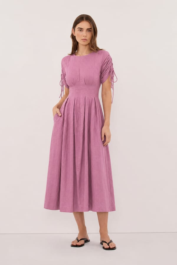 Solenne Linen Dress — MOMENT BOMBAY
