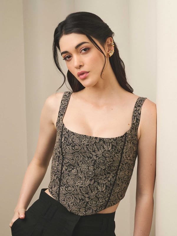 Midnight Bloom Corset — AUBURBAN