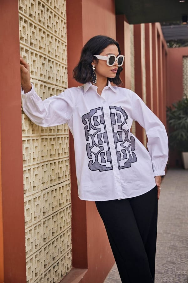 The Cairo Monogram Shirt — Puja Agarwal