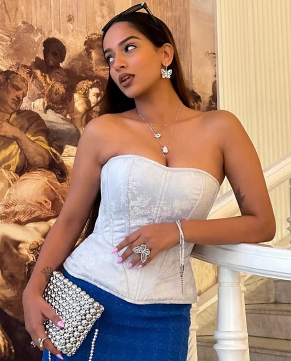 Textured Iceblue Corset — TOIR