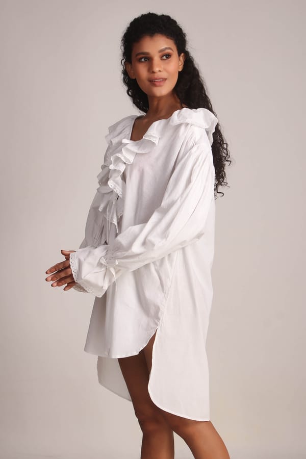 Poet Shirt, Oversized shirt — After Dark