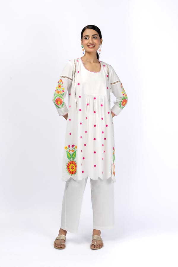 Marigold Festive Panel Embroidered Co-Ord Set — Jungle Marigold