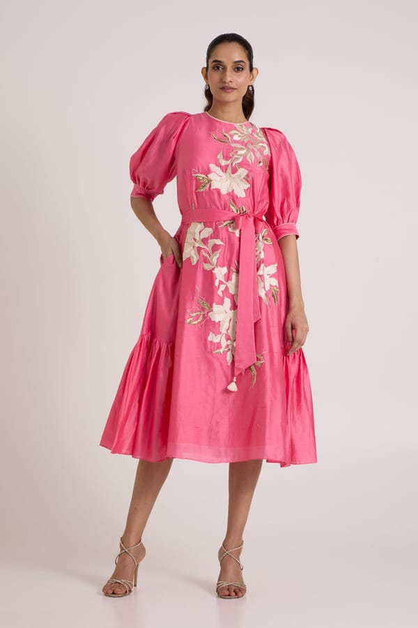 Bellini - Ruffle Hem Midi Dress — Madder Much