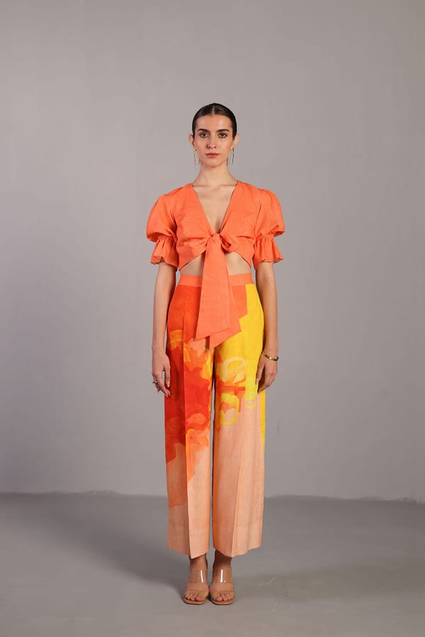 Diffuse Bright Orange And Yellow Co-Ord Set — CLOS
