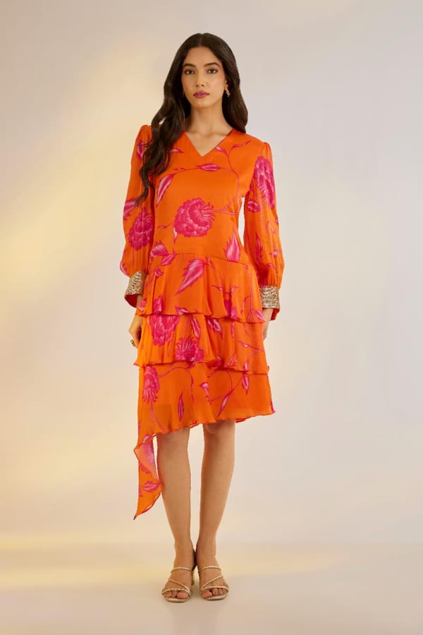 Orange Mini Dress — EWOKE STUDIO