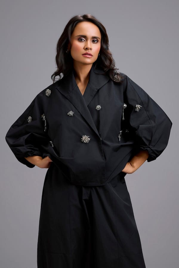 Embellished Cropped Blazer — Deepika Arora