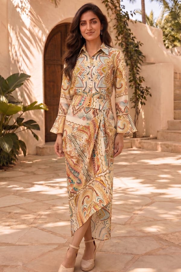 Paisley Wrap Skirt Set — BOHO-CHIC