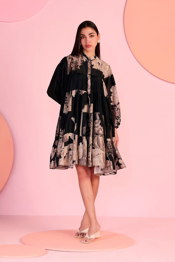 The Black Elara Short Dress — House of Soi