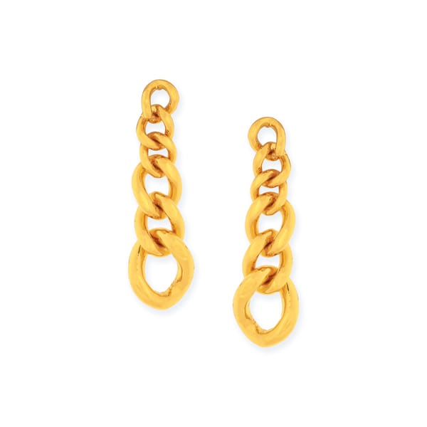 Vault Chain Earrings - Gold — Azga