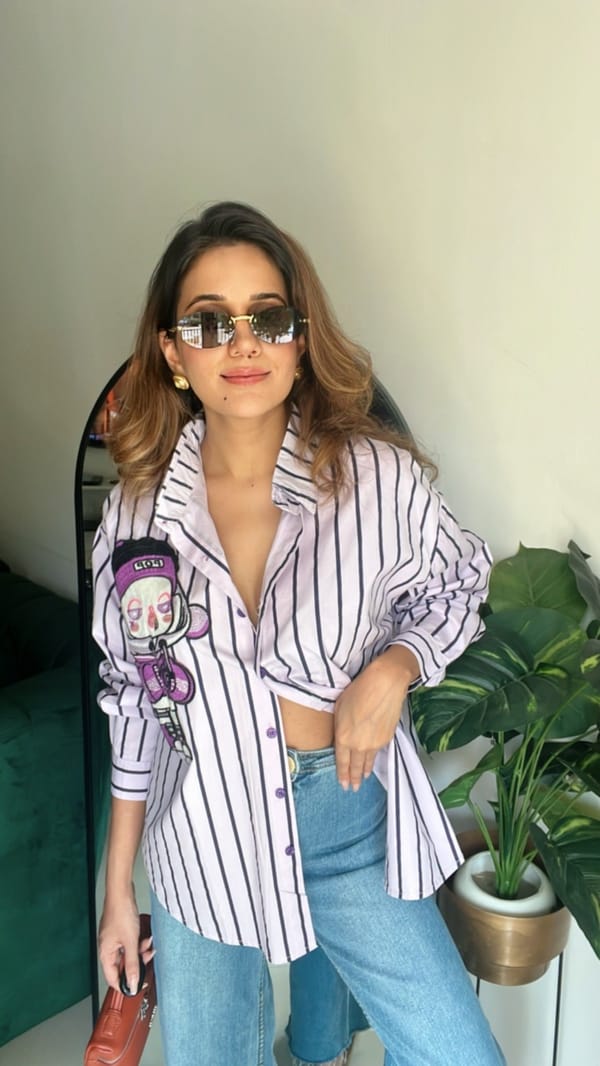 Graphic Poplin Stripe Shirt — CLOSET AFFAIR