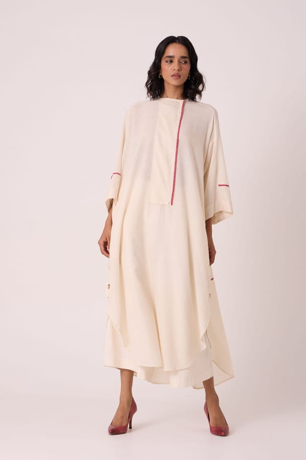 Fosco Off White Handwoven Tunic — The Summer House
