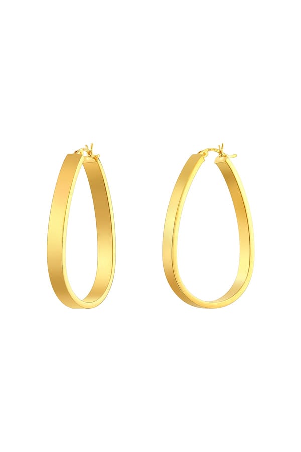 Elliptical Flare Statement Hoop Earrings — Miss Jo