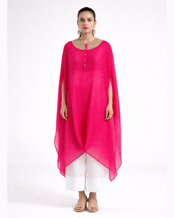 Mixology Bandhej Kurta Set-(Round Neck) — Mayura Kumar