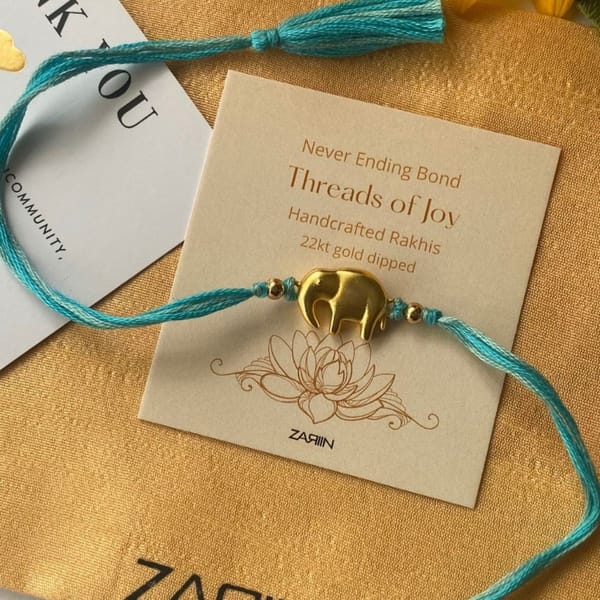 Elephant motif Rakhi — Zariin
