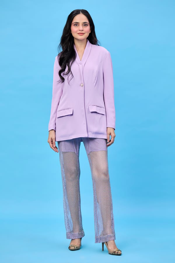 Rhinestone Blazer Set — REVIKA AGGARWAL