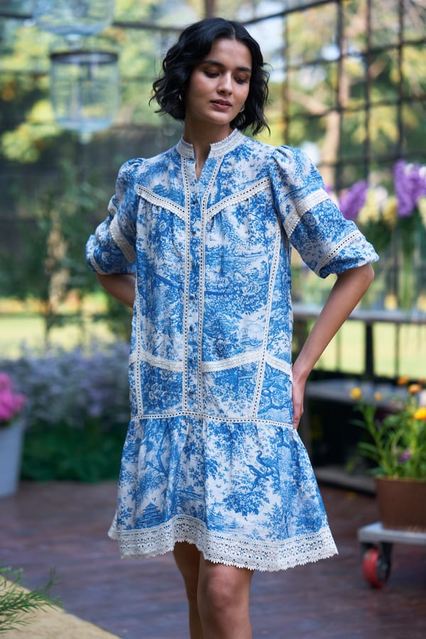 Toile & Lace Tiered Mini — Dash and Dot