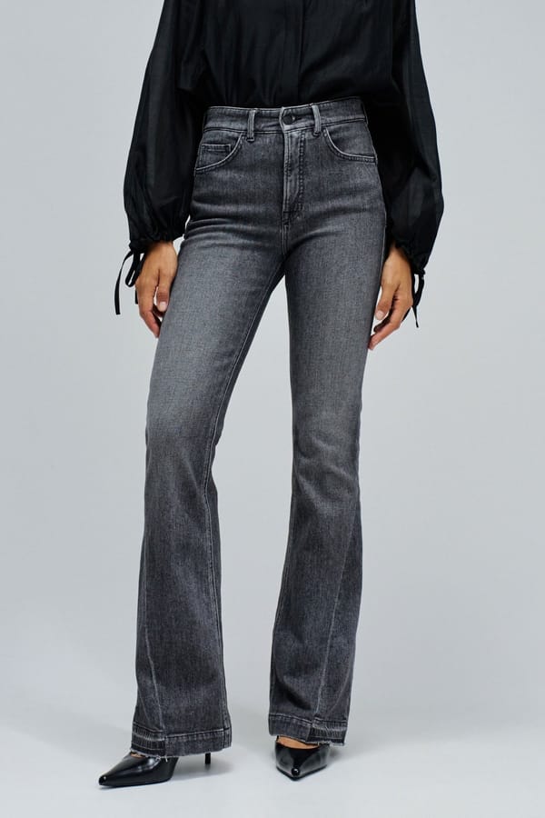 Black High-Rise Flared Jeans — SALSA JEANS