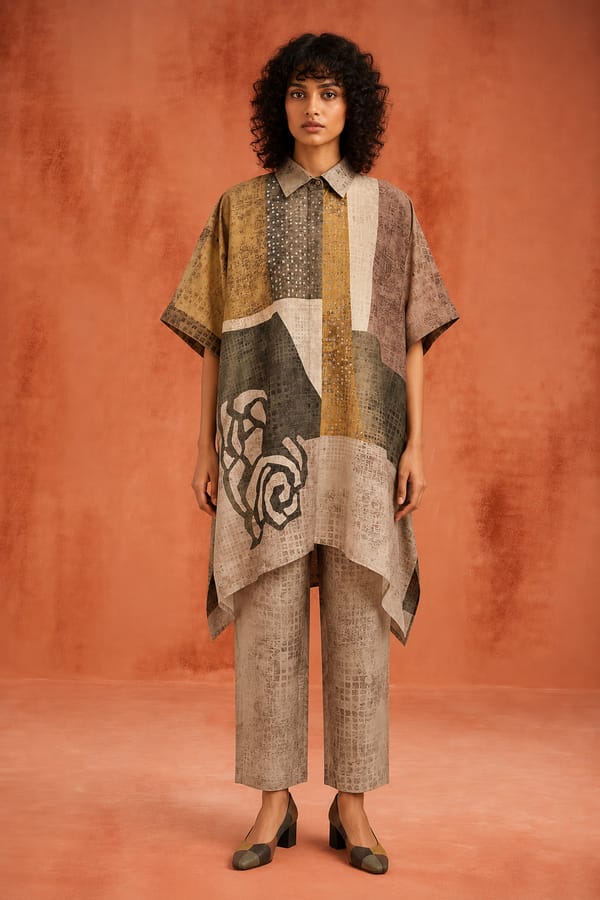 Kaleido High-low Kaftan Set — CLOS
