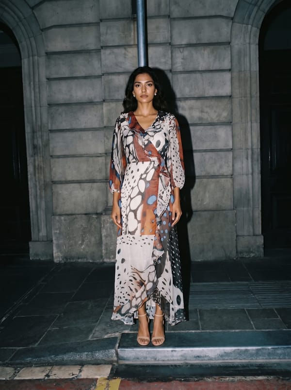 Earthstone Mosaic Chiffon Maxi — IERA