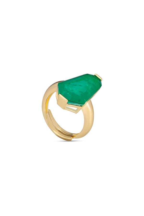Dark Green Ethereal Oasis Cocktail Ring — Miss Jo