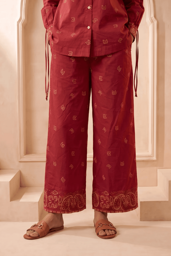 Bandana Inspired Straight Fit Trouser — Western Era