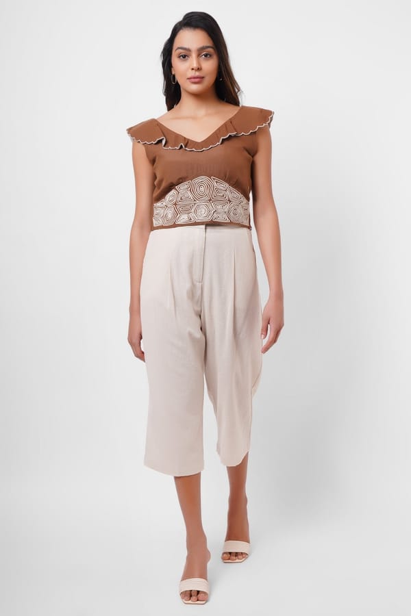 Beige Pleated Trousers — Western Era