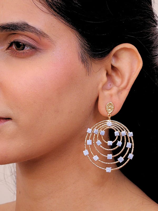 Noorza Brass Earrings for Women 18K Gold Plated — Viana Jewels