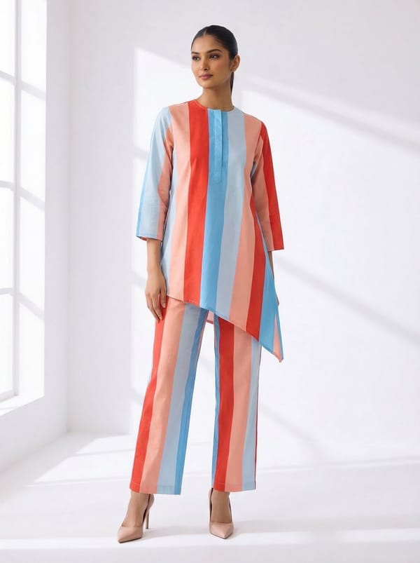 Red Blue Co-Ord Set — House of Soi