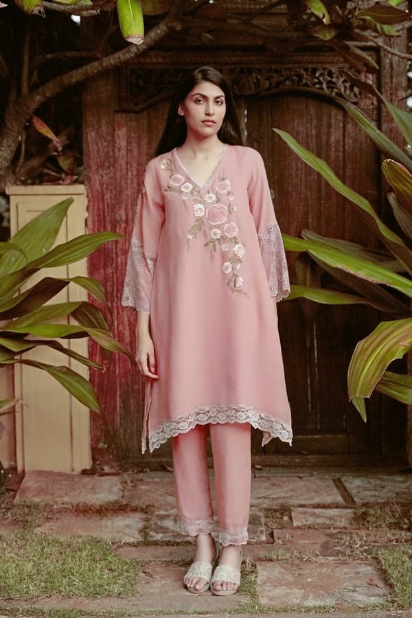 Whimsical Garden Fly Free Tunic Set — Kaveri