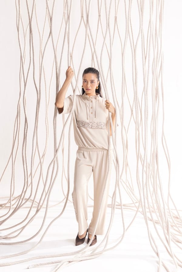 FIONA BEIGE CO-ORD SET — Shivya K