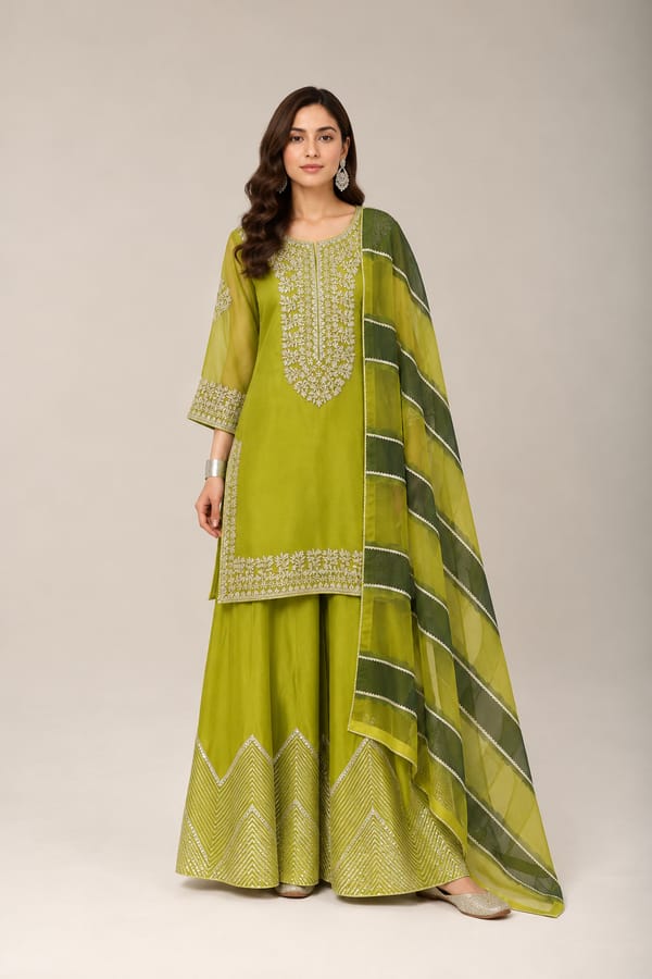 Zigzag Kurta Set — Kyra