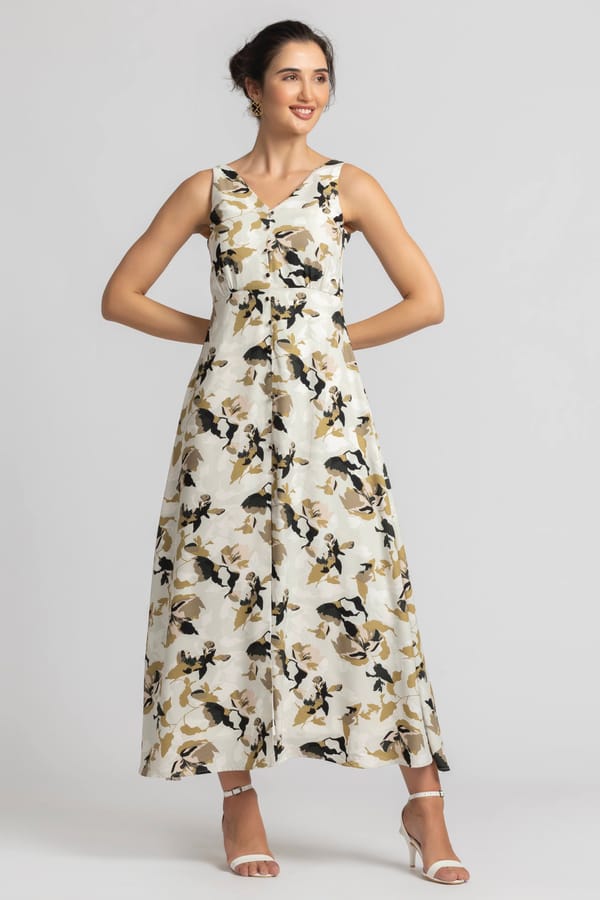 Autumn Romance V Maxi Dress — Julo