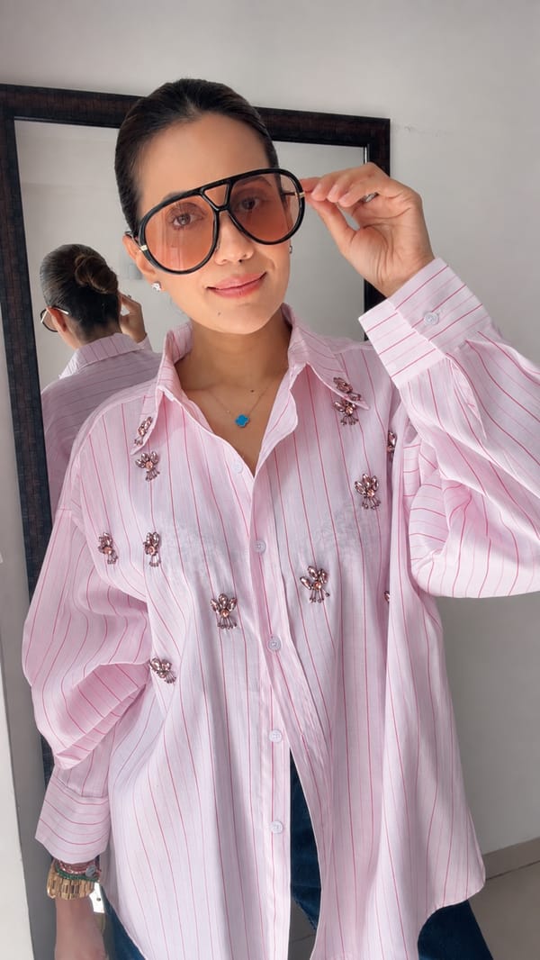 Butter Yellow Stripe Poplin Shirt — CLOSET AFFAIR