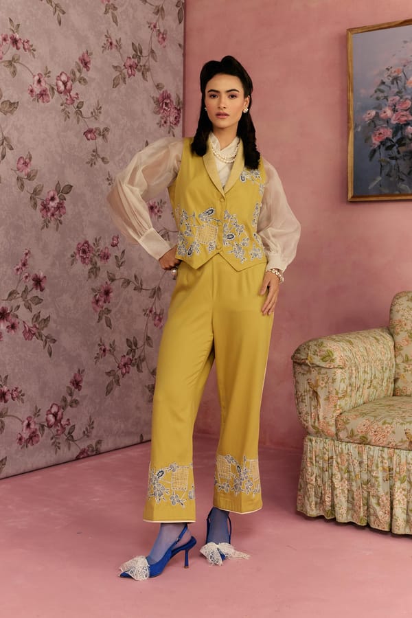 Ochre Bloom Cord Set — SURABHI ARYA