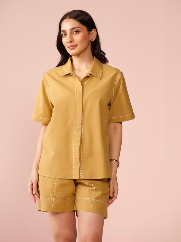 Drift Linen Blend Co-ord Set with Shorts — Cosset Clothing