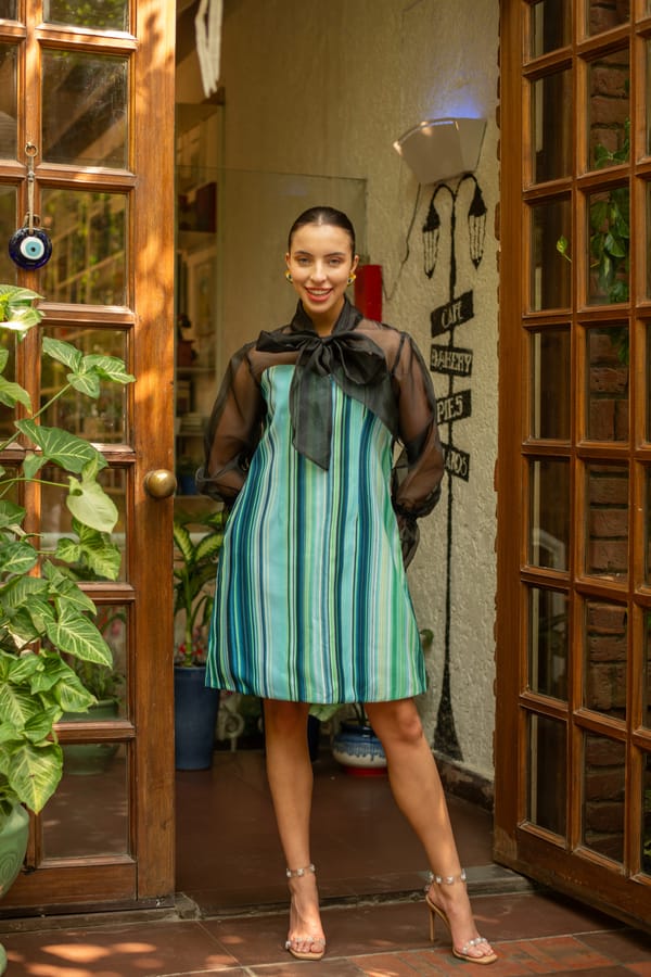 Number 5 Organza Bow Dress — AKSH