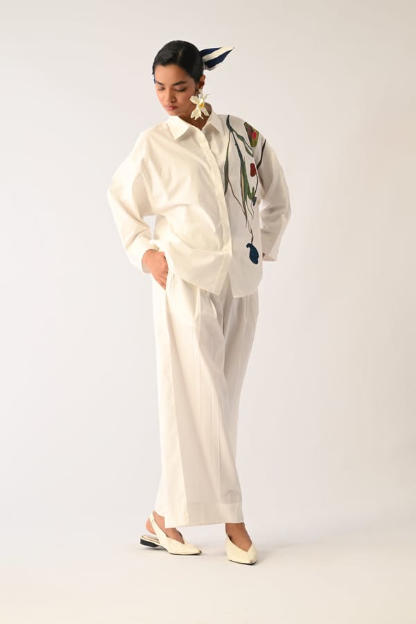 Botanica Ivory Sky Applique Shirt Set — Ofrida