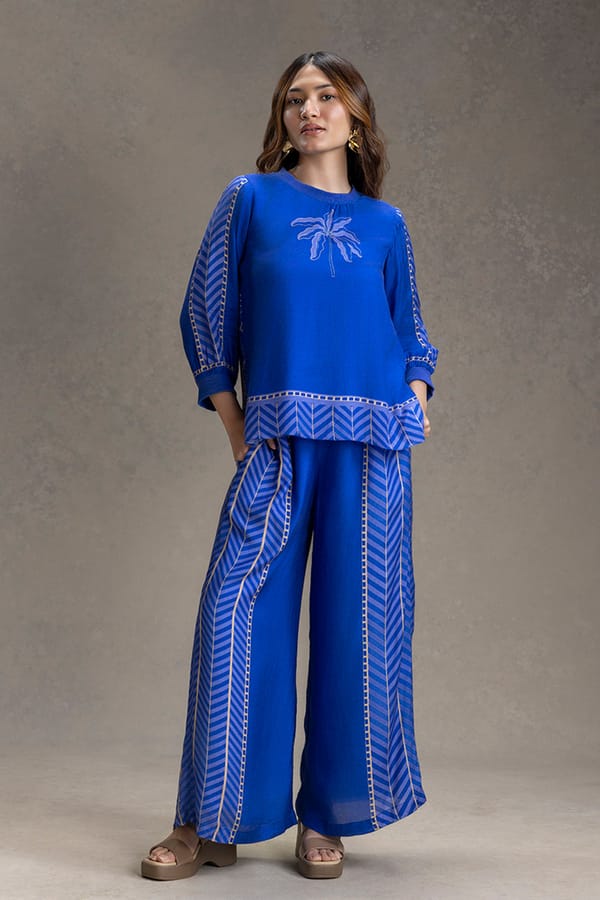Kyomi Printed Vacation Co-Ord Set — SOUP by Sougat Paul