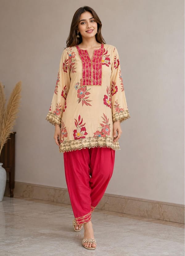 Printed Kurta with Pakistani Salwar — SMAYA by Monica