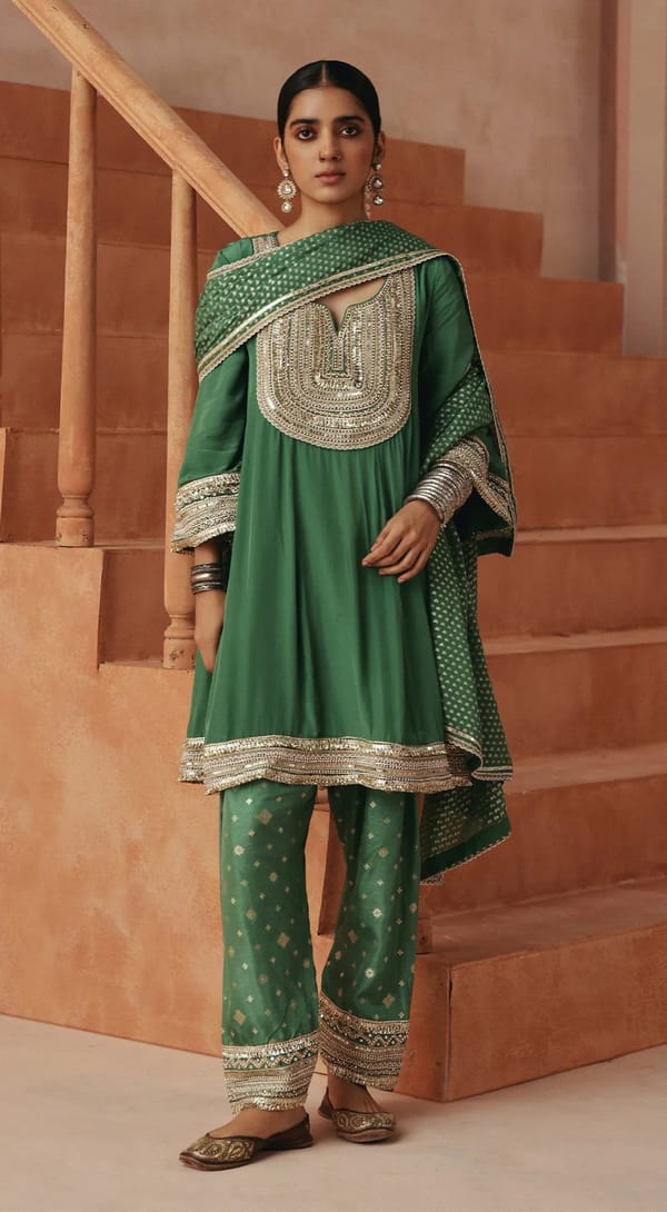 Opulence Embroidered Suit Set — Basanti Kapde aur Koffee