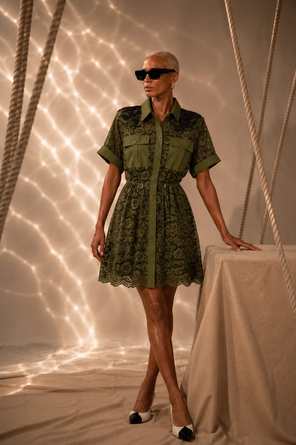 Green Azura Net Dress — AKSH