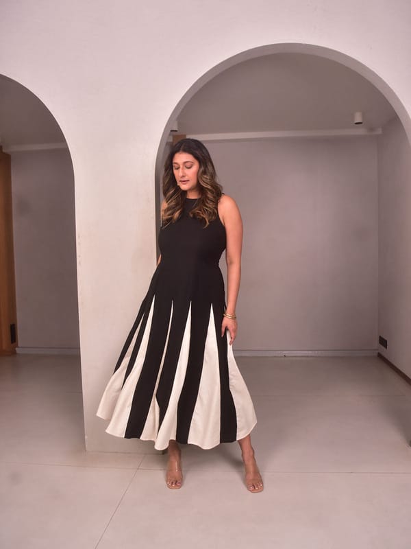 Mia Panelled Dress — Why So Blue