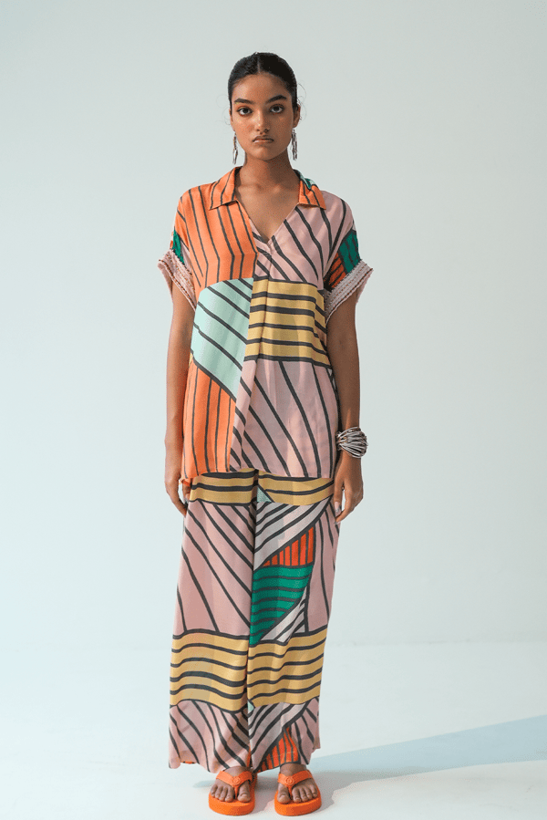 Retro Ripple Oversized Resort Top — Beach Bum