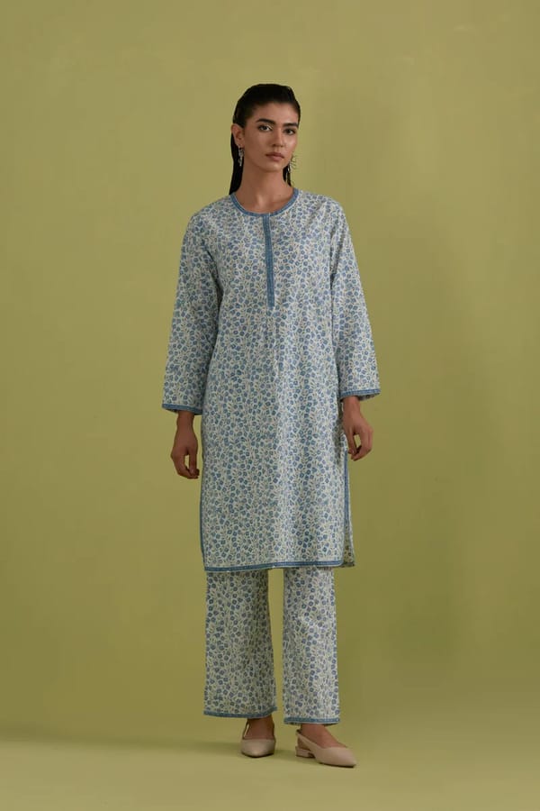 Off White Cotton Short Kurta — Upavita